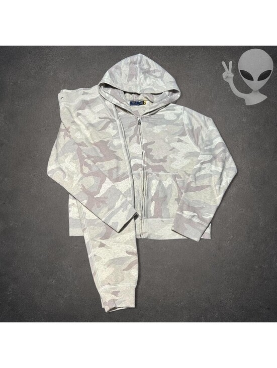 Ralph Lauren Tops - Polo Ralph Lauren Camouflage Full Zip Hoodie Sweatpants Tracksuit Womens M
